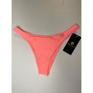 Body Glove Women's Smoothies Athena Solid Low Rise Cheeky Bikini Bottoms, M